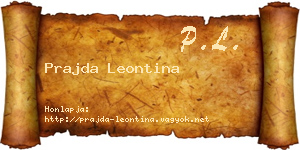 Prajda Leontina névjegykártya